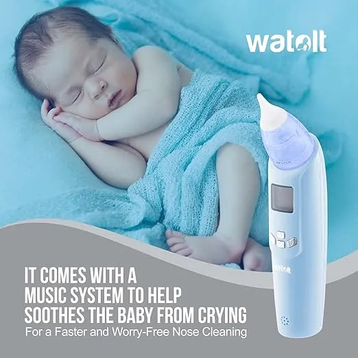 Baby Nasal Aspirator - Electric Nose Suction for Baby - Automatic Booger Sucker for Infants - Battery Powered Snot Mucus Remover for Kids Toddlers