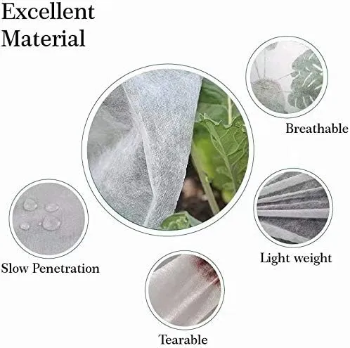 Agfabric Plant Covers Freeze Protection 10'x12' 0.55oz Frost Blankets for Plants Plant Frost Protection Covers Garden Winter Frost Pests Protection,White