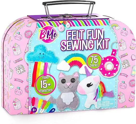 Creative Kids Felt Sewing Kit - Craft 15+ Characters - Fun DIY Kit for Kids 8+ - Creative Sewing Craft Set