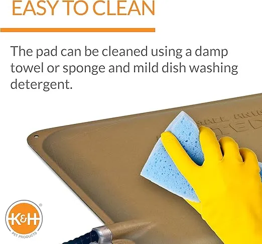 K&H Pet Products Outdoor Small Animal Heated Pad for Rabbits and Small Animals Tan 9 X 12 Inches