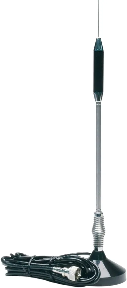 RoadPro (RP-711) 24" Magnet Mount Stainless Steel CB Antenna Kit, Black