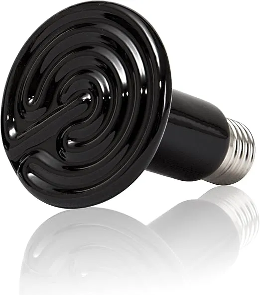 REPTI ZOO Reptile Ceramic Infrared Heat Emitter,110V 100W Infrared Bulb for Reptile Pet Coop and Glass Terrarium
