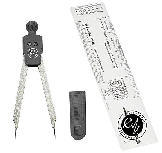 EMI Deluxe EKG Caliper and EKG ruler Combination Set EKR-453