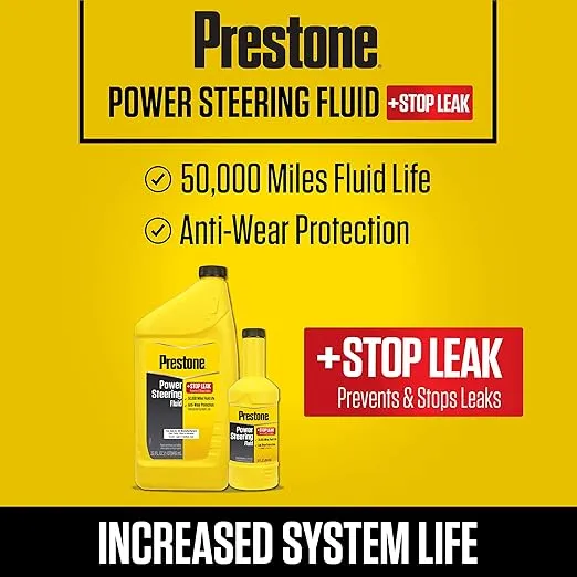Prestone AS262 Power Steering Fluid with Stop Leak - 12 oz.