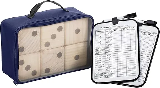 Triumph Sports 35-7335-2 Giant Wooden Lawn Dice Set, Brown, One Size