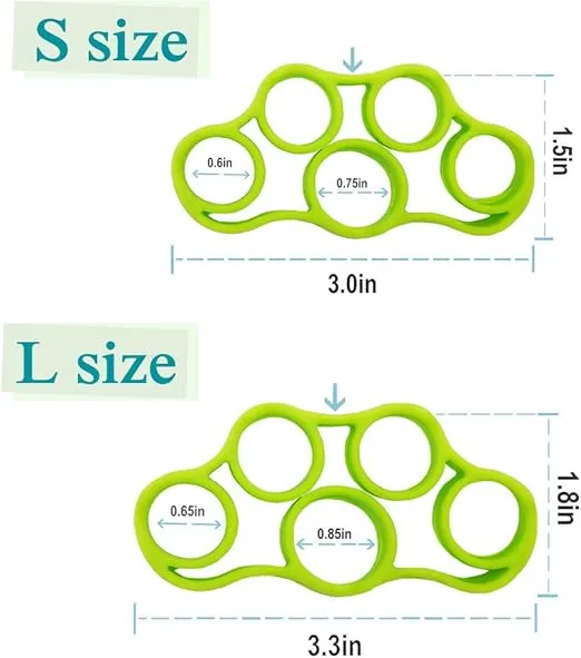 Hand Grip Strengthener, Finger Exerciser, Grip Strength Trainer (6 PCS),New Material,Forearm Grip Workout, Finger Stretcher, Relieve Wrist Pain, Carpal Tunnel (Large)