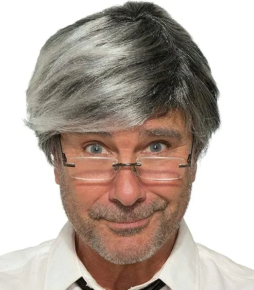 Forum Novelties Adult Old Man Costume Wig, Gray