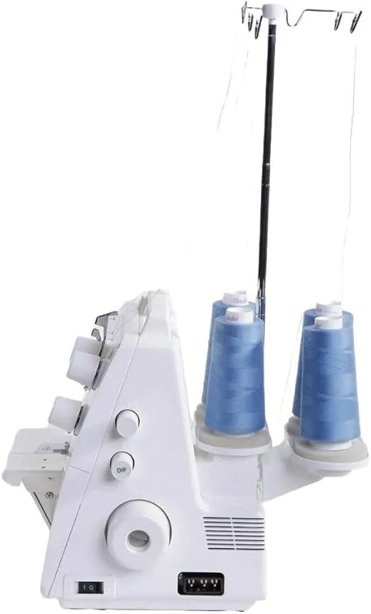 Juki MCS-1600 Cover Stitch and Chain Stitch Sewing Machine with Super Easy Looper Threading, 1,350 Stitches Per Minute, and Differential Feed Adjustment (White)