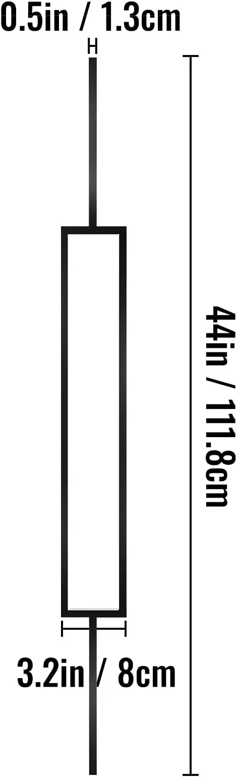 VEVOR Balusters Metal Deck Spindles, 44 Inch-10 Pack, Black, 10 Count