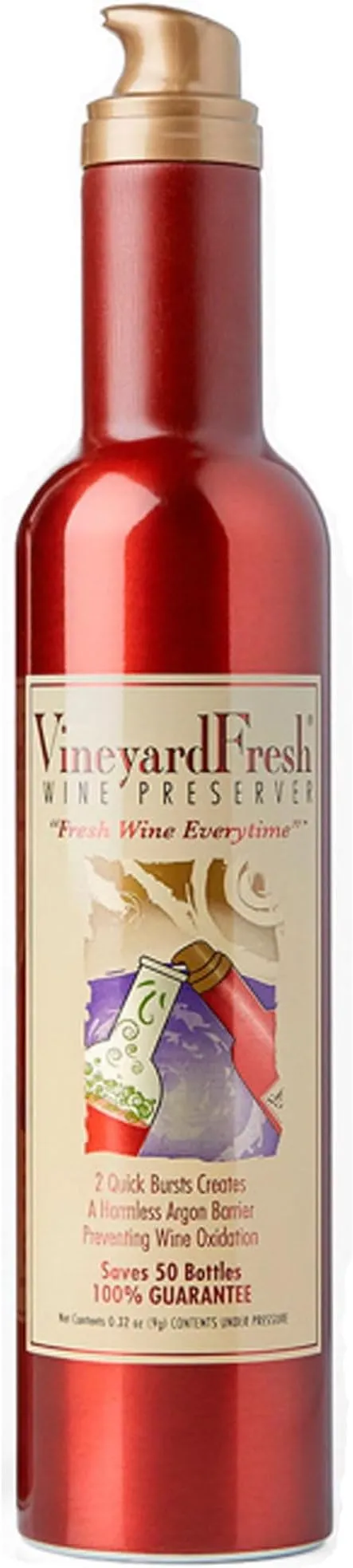 Argon Gas Wine Preserver | 100% Argon Wine Preserver Spray | Save Open Wine at Home | Consumer Size | 1 Can