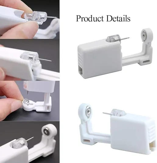 Nose Piercing Gun Self Nose Piercing Kit Unit Safety Disposable Nose Piercing Gun with Nose Stud Piercing Kit Tool for Cartilage Piercing Gun Piercing Jewelry (4pcs)