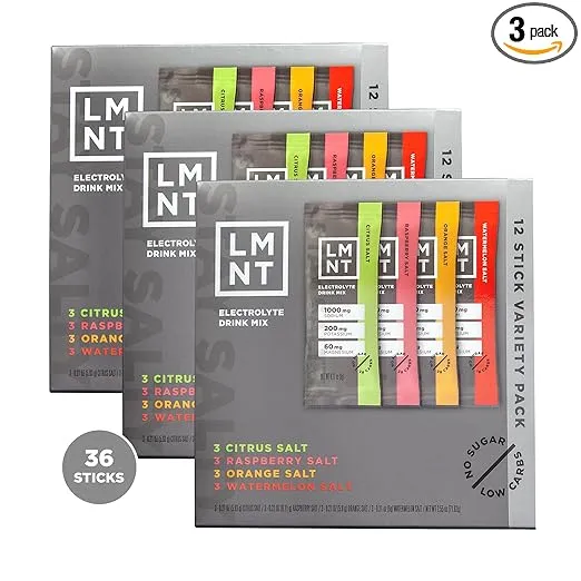LMNT Zero Sugar Electrolytes - Variety Pack Bundle | Drink Mix | 36-Count