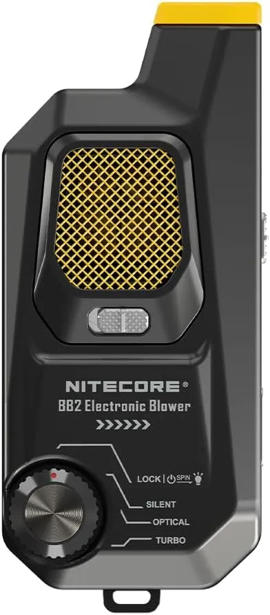 Nitecore BlowerBaby BB2 USB-C Rechargeable Electronic Air Duster Blower for Camera, Keyboard, Laptop Cleaning with Lumentac Cable Organizer (Newest Batch)