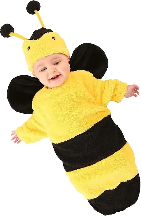 Bumble Bee Infant Costume - Plush Bunting & Hat Set