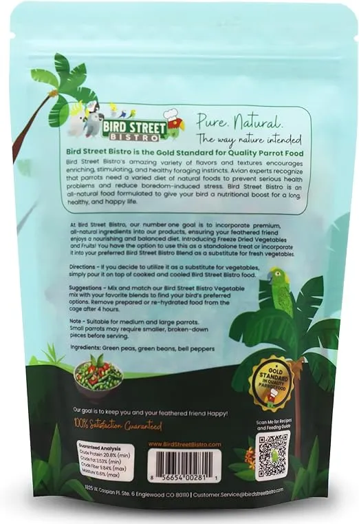 Bird Treats - Parrot Treats - Cockatiel Food - Parakeet Treats - Conure Bird Food - Cockatiel Treats - Sun Conure Food - Cockatiel Bird Food - Parakeet Bird Food - Conure Treats (Peas & Bell Peppers)