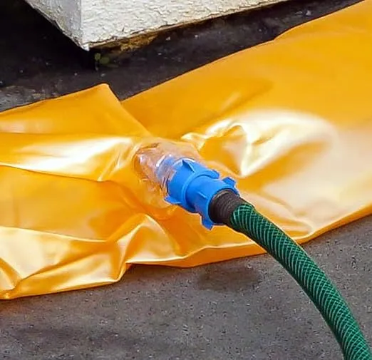 Best Sandbag Alternative - Hydrabarrier Standard 4 Inch Height - Water Diversion Tubes - Lightweight, Re-usable, and Eco-Friendly. Choose from 6 ft, 12ft, or 24ft Lengths