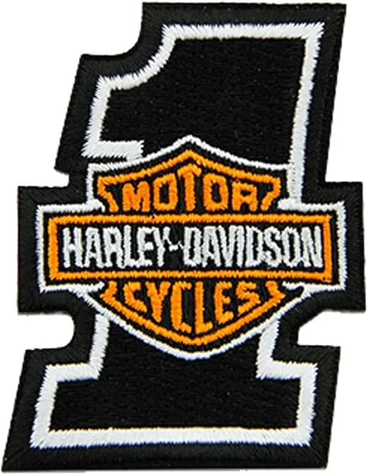 Harley-Davidson 2 inch Embroidered #1 Bar & Shield Logo Emblem Sew-On Patch