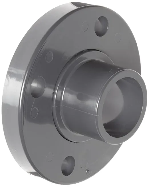 Spears 856 Series PVC Pipe Fitting, Van Stone Flange, Class 150, Schedule 80, 1" Spigot