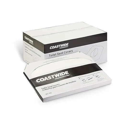 Coastwide 72216 Toilet Seat Covers 250 Cover/Pack 10 Packs/Carton (BPR24776)