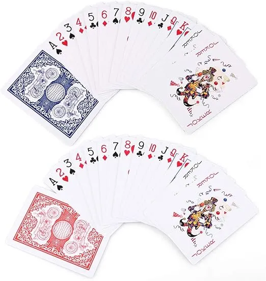 LotFancy Playing Cards, 12 Pack, Decks of Cards Bulk, Poker Size, Standard Index, for Blackjack, Euchre, Canasta Card Game, 6 Blue and 6 Red, Casino Grade Poker Cards