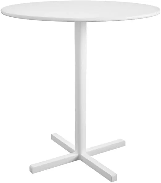 COSCO 88852WHT1E Round Indoor/Outdoor Steel Bistro Table, 24", White