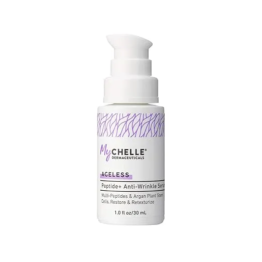 MyCHELLE Dermaceuticals Peptide+ Anti-Wrinkle Serum - Anti-Aging Serum with Peptides & Argan Plant Stem Cells to Help Restore Skin & Help Reduce the Appearance of Fine Lines and Wrinkles