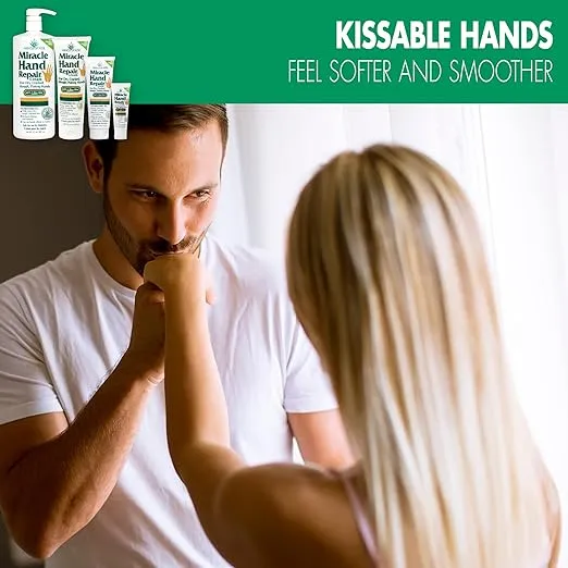Miracle of Aloe’s Miracle Hand Repair Cream 4 oz Healing Aloe Vera Lotion for Dry, Cracked Hands with 60% Ultra Aloe Gel - Moisturizes, Softens, and Repairs - Non-Greasy (2-Pack)
