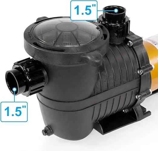 XtremepowerUS In-Ground Swimming Pool Pump Spa 1.5HP Dual Speed High Flow 5,280 GPH 1.5" NPT w/Slip-On Fitting Included, Filter Basket, 230V