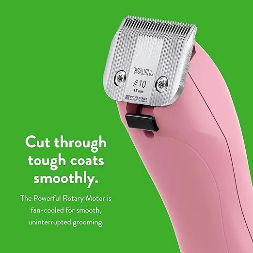 Wahl Pro Animal KM2+ Corded Clipper - Pet Clippers for Cats, Dogs & Horses - Premium Grooming Tools - 2 Speeds & 14-Foot Cord - Pink