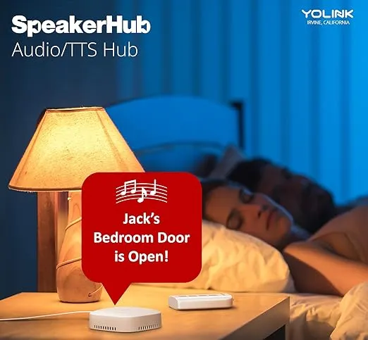 YoLink Home Security System, Wireless Smart DIY Alarm System, with App/Email/Limited SMS Alert, 5 Pieces-Kit (Speaker Hub, Door Window Sensor, Motion Sensor, AlarmFob), 2.4GHz Wi-Fi Required
