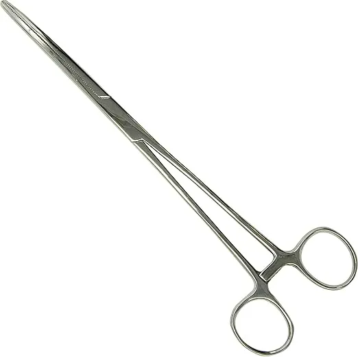 Pean Hemostat Straight and Curved Multipurpose Locking Tweezer Clamps Serrated, Stainless Steel - Hemostats for Nurses, Fishing Forceps, Crafts and Hobby