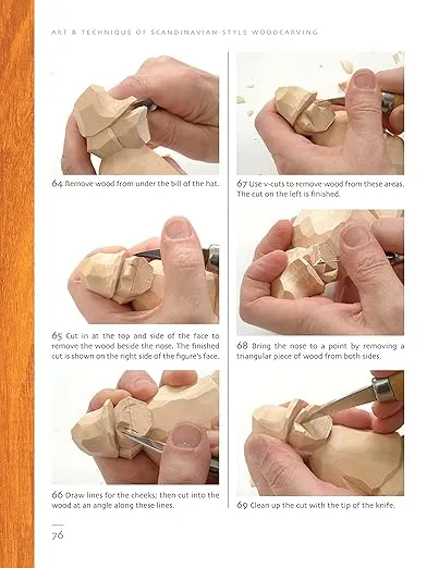 Art & Technique of Scandinavian-Style Woodcarving: Step-by-Step Instructions & Patterns for 40 Flat-Plane Carving Projects (Fox Chapel Publishing) Designs for a Teacher, Birdwatcher, Rooster, and More