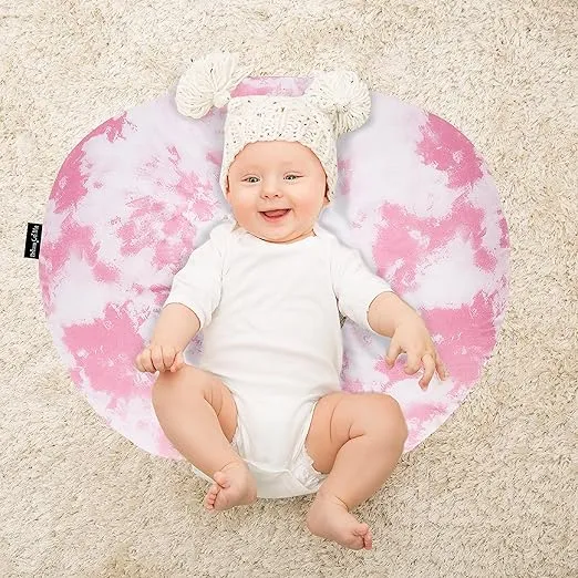 Dream On Me Beeboo Nursing Pillow and Positioner, Breastfeeding and Bottlefeeding Pillow, Removable and Washable Pillow Cover, Soft and Breathable Fabric, Pink