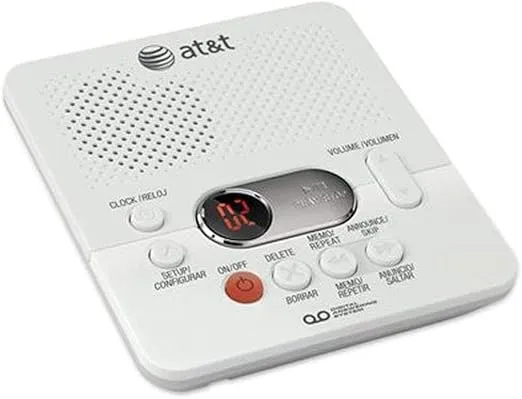 AT&T (1740WH) Digital AnsweSystem with Time and Day Stamp, White