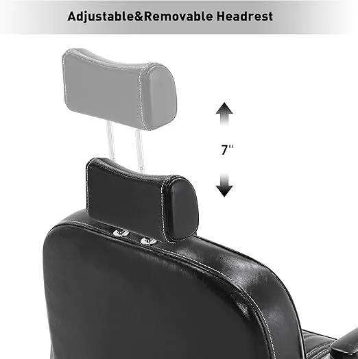 BarberPub Salon Chair for Hair Stylist, All Purpose Hydraulic Barber Styling Chair, Beauty Spa Equipment 8548 (Black)