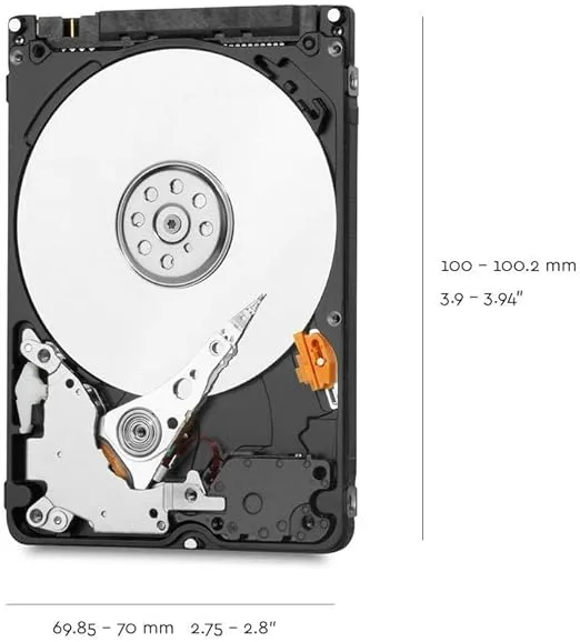 Western Digital 2TB WD Blue Mobile Hard Drive HDD - 5400 RPM, SATA 6 Gb/s, 128 MB Cache, 2.5" - WD20SPZX