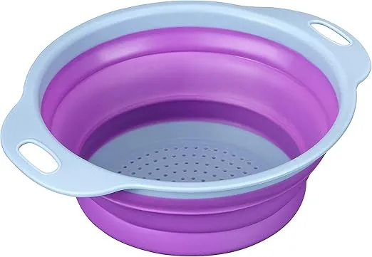 10 PCS Collapsible Kitchen Silicone Over the sink Strainer, Colander, Mixing Bowl, Cutting Board, Measuring Cups Set