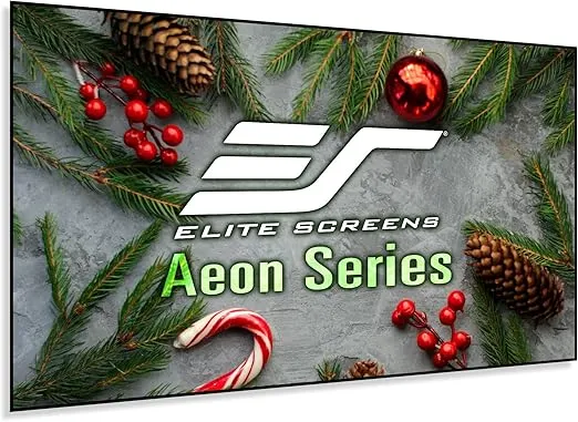 Elite Screens Aeon Series, 150-inch 16:9, 8K / 4K Ultra HD Home Theater Fixed Frame EDGE FREE Borderless Projector Screen, CineWhite UHD-B Front Projection Screen, AR150WH2, 150-inch / 16:9