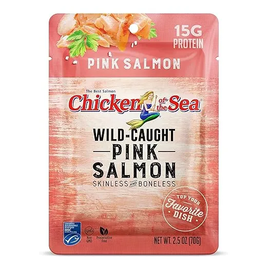 Chicken of the Sea Premium Skinless & Boneless Pink Salmon, 2.5 oz. (Pack of 12), 1 Pack