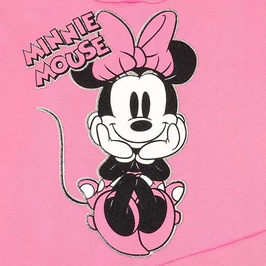 Disney Minnie Mouse Mickey Mouse Pullover Fleece Hoodie and Leggings Outfit Set Infant to Big Kid Sizes (12 Months - 14-16)