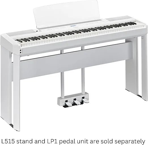 Yamaha P525 Digital Piano with 88 Weighted Wooden Keys, White (P525WH)