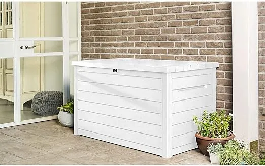 Keter XXL 230 Gallon Deck Storage Box Outdoor Patio Container ~ White