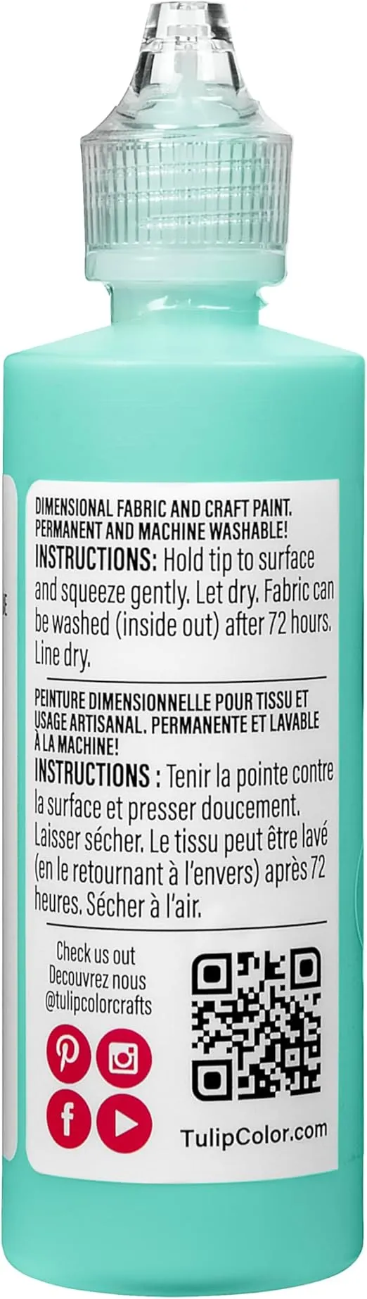 Tulip Dimensional Fabric Paint 32655 Dfpt 4Oz Slick, 4 Fl Oz (Pack of 1), Shiny Mint