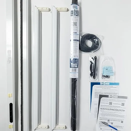 Knock Down (K.D.) Heavy Duty Patio Door Screen (Customize Your Patio Door Screen!). Fully Customizable with PetMesh for Increased Durability. White
