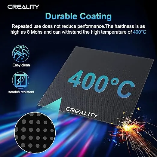 Creality Ender 3 Glass Bed Upgraded, High Hardness Durable Glass Platform for 3D Printer, Tempered Glass Build Plate for Ender 3 Pro, Ender 5, Ender 5 Pro, Ender 3 V2, 235x235×4mm