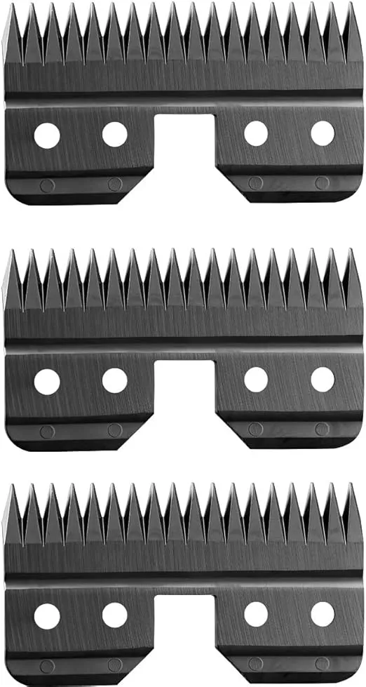 3pcs Black Fast Feed Ceramic Blades Replacement Blades for Oster Fast Feed Clipper A5 Grooming Clippers Movable Blade
