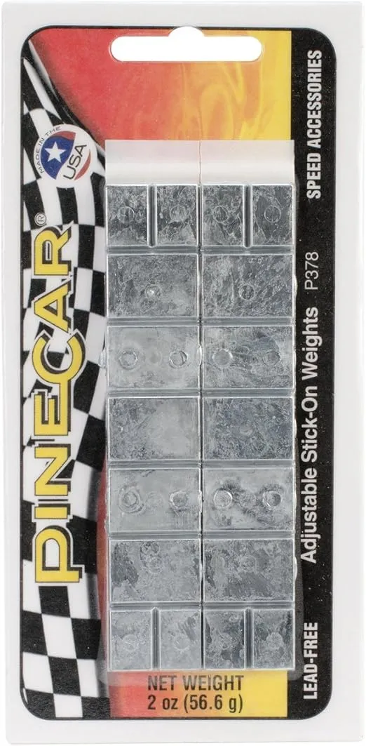 Woodland Scenics Pine Car Derby Adjustable Stick On Weights 2-Ounce