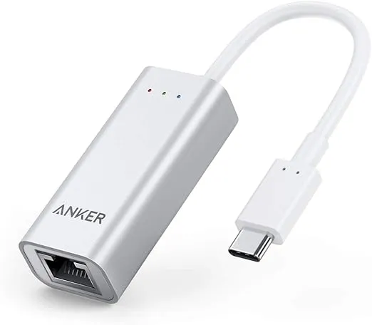 Anker USB C to Gigabit Ethernet Adapter, Aluminum Portable USB C Adapter, for MacBook Pro, MacBook Air 2018 and Later, iPad Pro 2018 and Later, XPS, and More