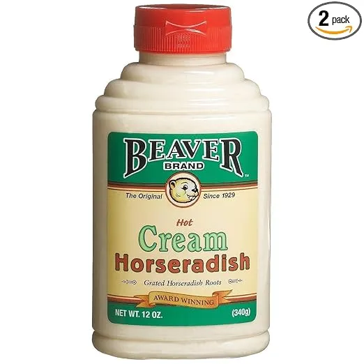 BEAVER Brand Cream Style Horseradish 12 OZ Squeezable Bottle (Pack of 2)