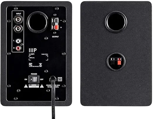 Monoprice DT-3 50-Watt Multimedia Desktop Powered Speakers Perfect Complement to any Home, Office, Gaming, or Entertainment Setup,black